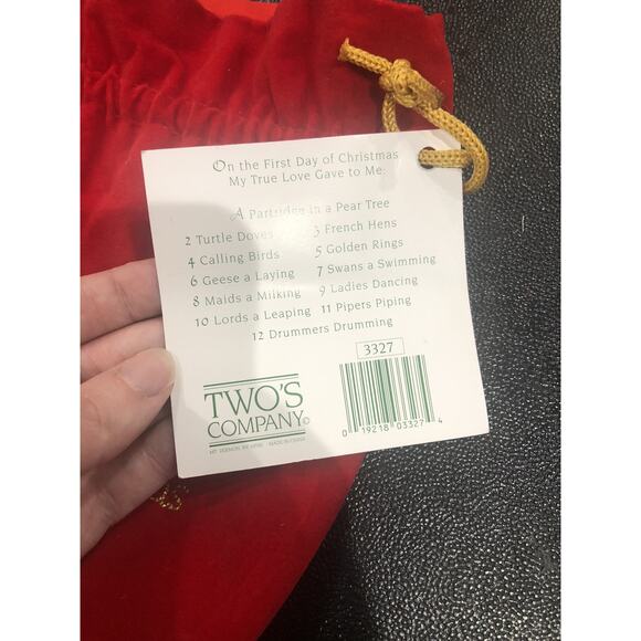 Two's Company 12 Days Of Christmas Mini Needlepoint Ornament Replacement Bag - Picture 4 of 5